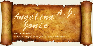 Angelina Jonić vizit kartica